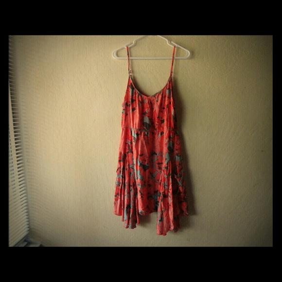 Coral high low dress