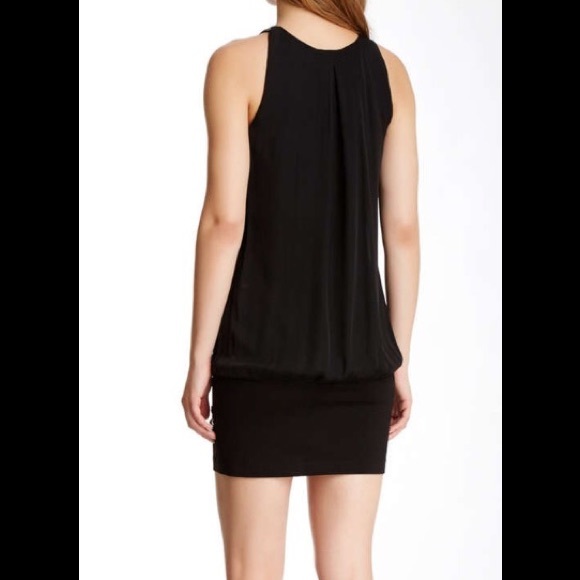 Beaded Silk Halter Dress in Black - Picture 2 of 2