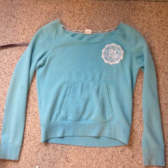 Blue cut long sleeved PINK shirt