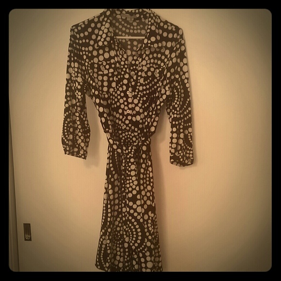 Polka dot belted dress