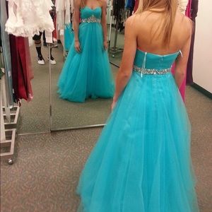 Blue prom dress