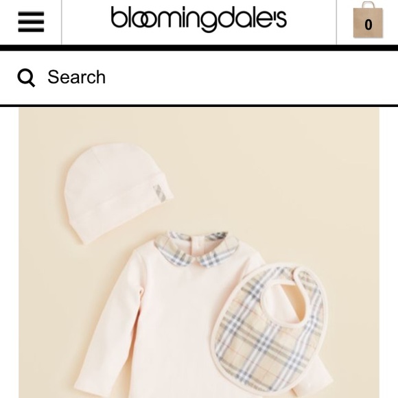 100%Authentic Burberry Baby Set - onsie, hat & bib