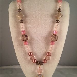 Pink and Beige Necklace