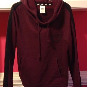 ️VS Pink Maroon Funnel Neck
