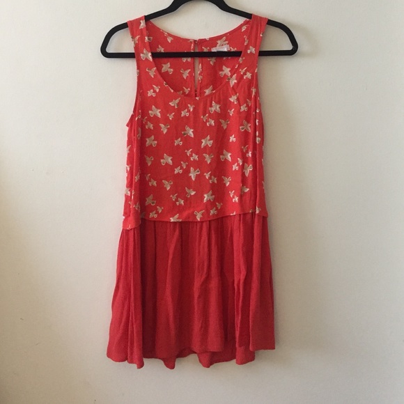 Red mini dress