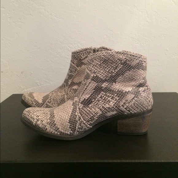 Cowboy snake skin booties