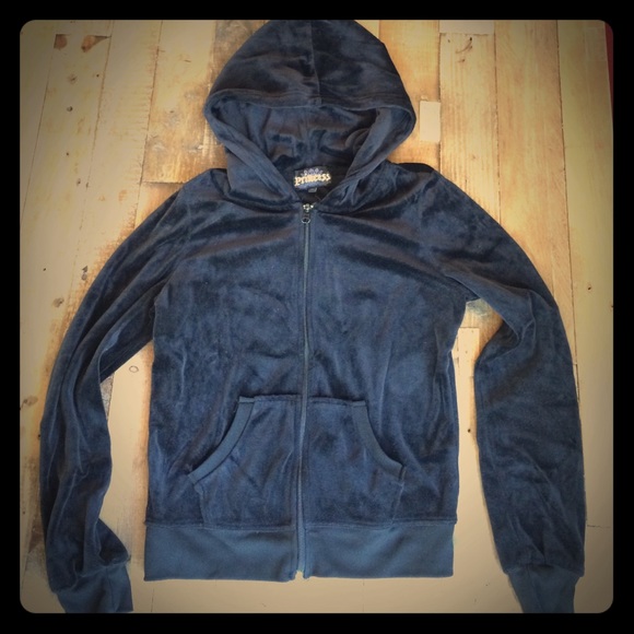 Black Velour Hoodie