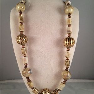 Copper, Beige and Cream Necklace