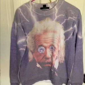 Vibrant oversized Einstein sweater