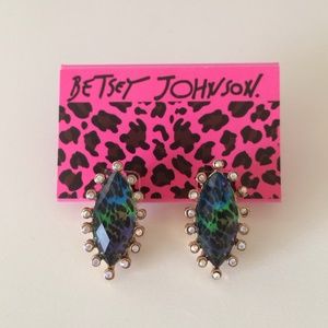 Betsey Johnson leopard stud earrings