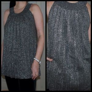 Black and Silver Metallic Tunic