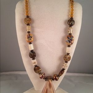 Gorgeous Copper, Golds and Amber Necklace
