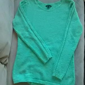 Rachel Zoe green knitted crew neck sweater