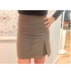 French Connection Light Brown Wool Skirt