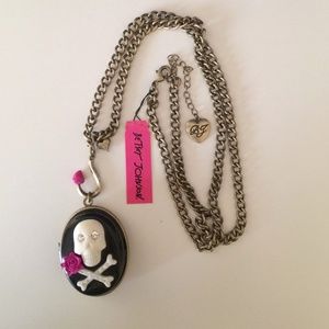 Betsy Johnson Skull Locket Necklace