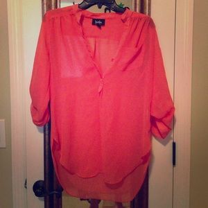 cute half button up top