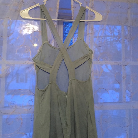 Brandy Melville Chambray Caged Back Dress