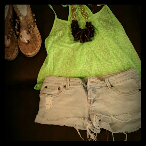 ??????cute green TOP??????