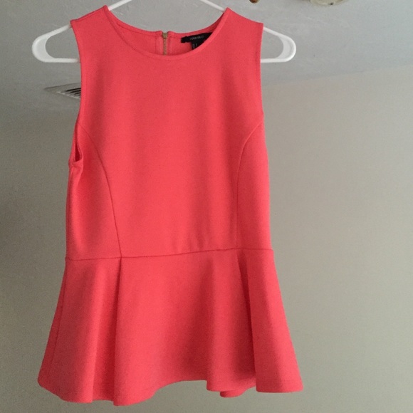 Pink Coral Peplum Top