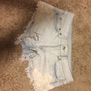 American Eagle crochet shorts