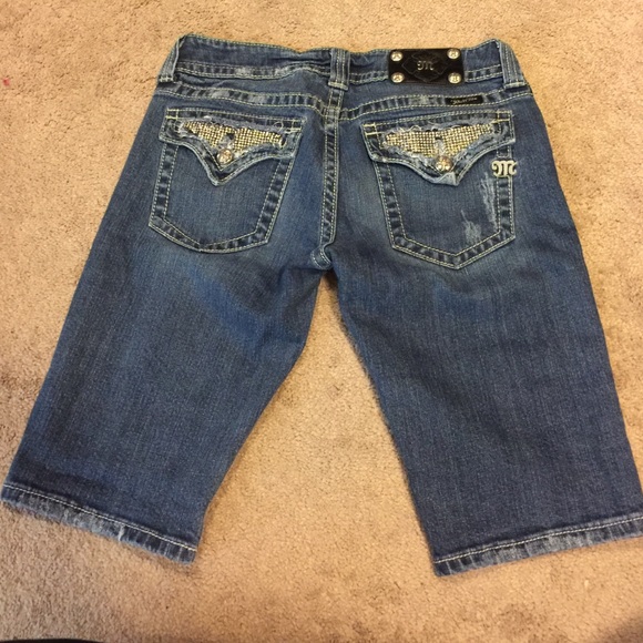 Miss me cropped blingy shorts