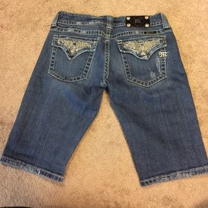 Miss me cropped blingy shorts