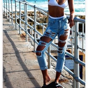 SABO SKIRT RIPPED JEANS
