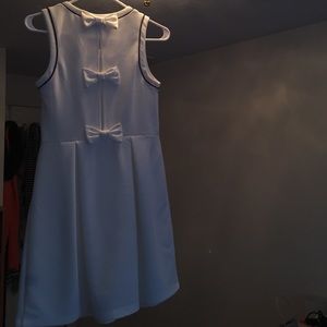 White Bow Back fit and flare dress