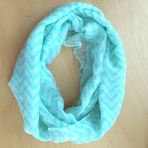 Mint Green Chevron Infinity Scarf