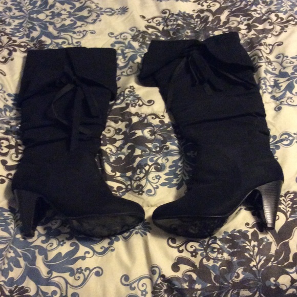 Not Rated Shoes - 🌹Black Knee High Suede Boots (Never Been Wear )🌹