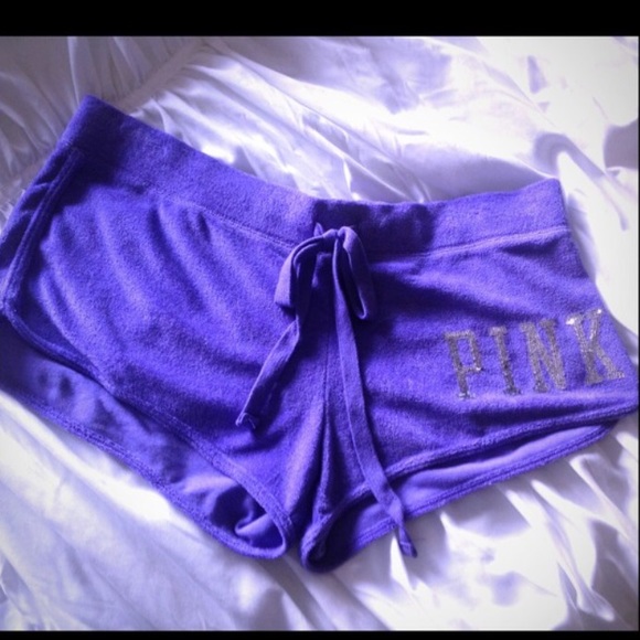VS PINK, terry shorts.