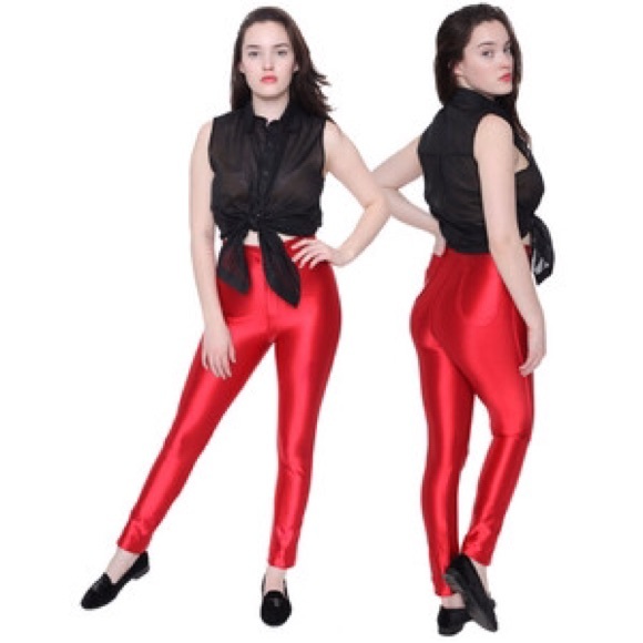 America Apparel Red Disco Pants