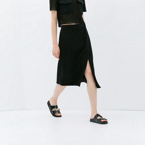 Zara studio asymmetric with slit midi length skirt - Picture 1 of 3