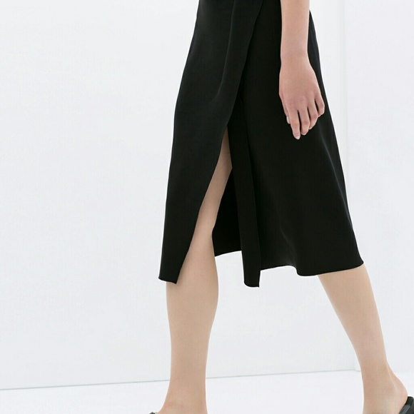 Zara studio asymmetric with slit midi length skirt - Picture 2 of 3