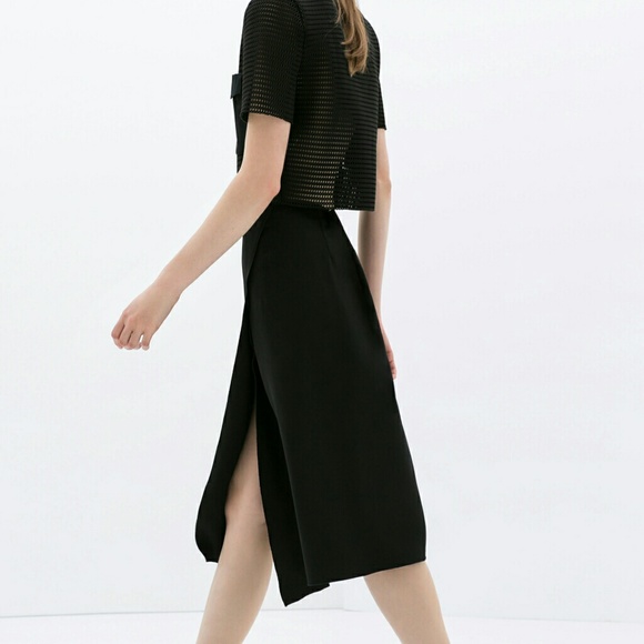 Zara studio asymmetric with slit midi length skirt - Picture 3 of 3