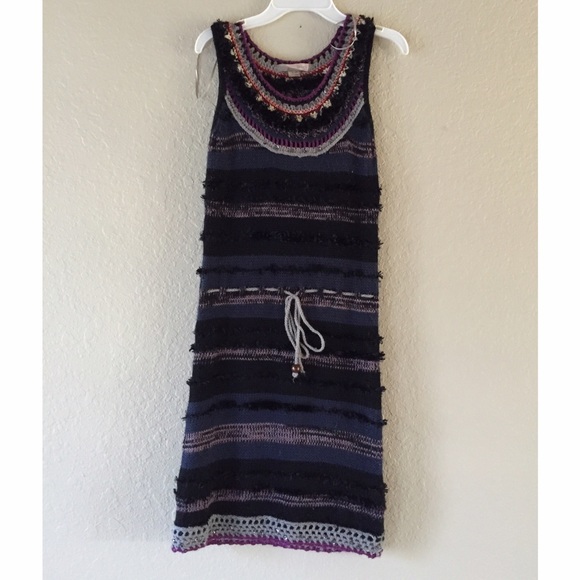 Multicolored sweater dress