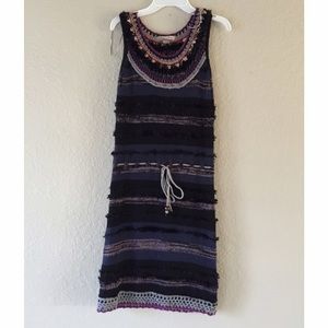 Multicolored sweater dress