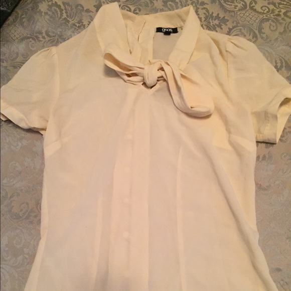 ASOS Cream Pussybow Blouse