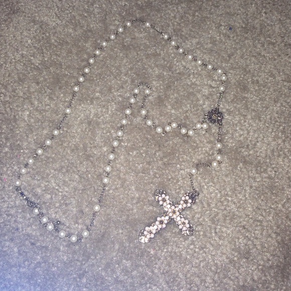 Pearl and Gold Cross