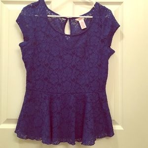 💥FINAL PRICE💥 Candie's royal blue peplum top