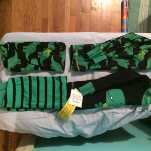 Carter's Navy Blue and Green Dinosaur PJs