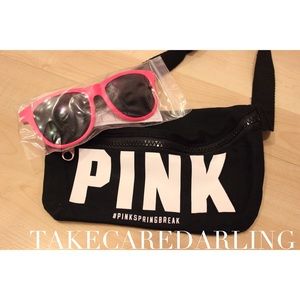PINK Fanny Pack + Sunglasses