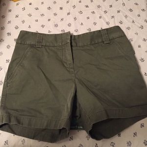 J Crew Olive Green 5" inseam Shorts size 4