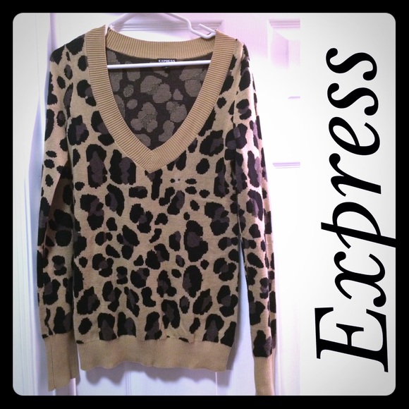 Sold ❌Leopard Print Express Sweater
