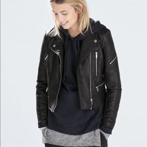 Biker leather jacket ZARA