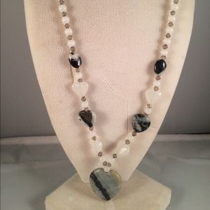 Gray and White Necklace