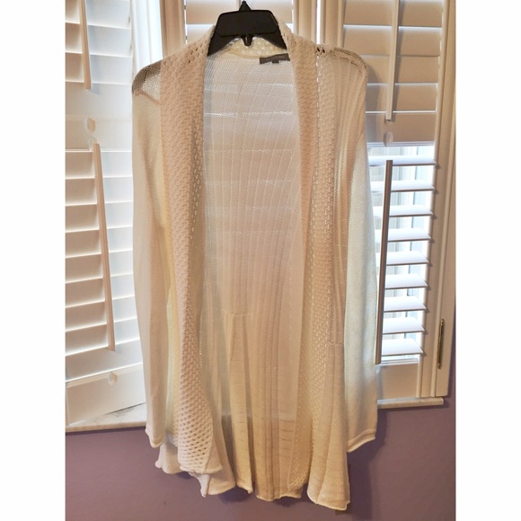 Cream colored knitted cardigan