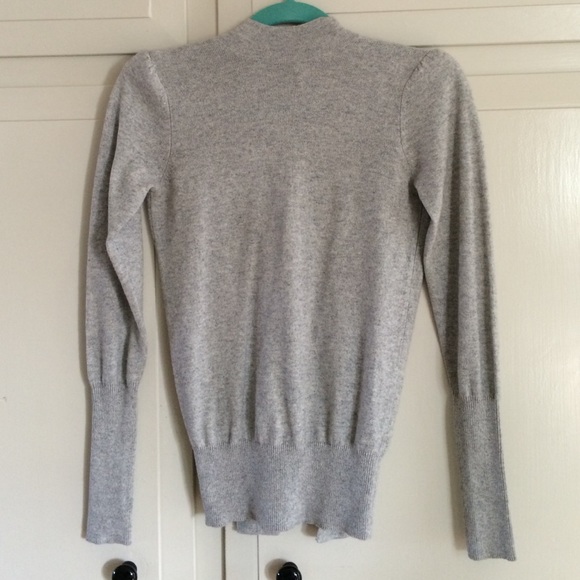 Grey open back sweater