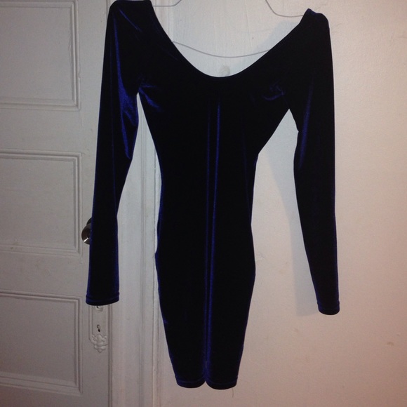 American Apparel Velvet Long Sleeve Mini Dress.