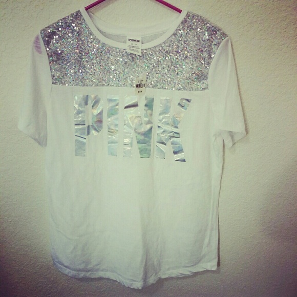 Victoria's Secret Tops - SOLD-Pink bling tee